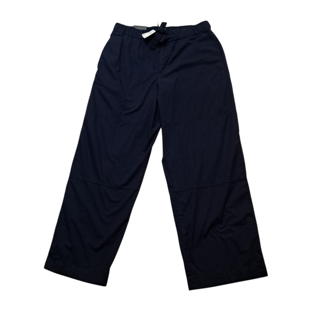 NWT Banana Republic Factory Pants Women's Large Navy‎ Blue Mid Rise Straight Leg